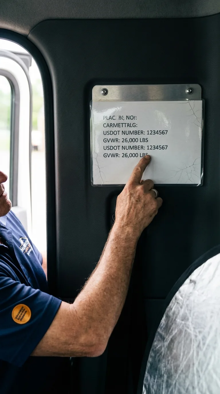 USDOT licensing placard verification in Laconia